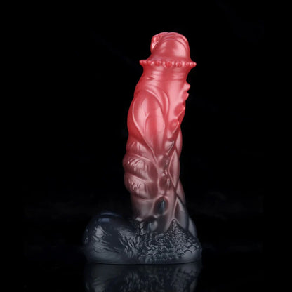 Spiny Orange Black Fantasy Dildo-Knot Dildo