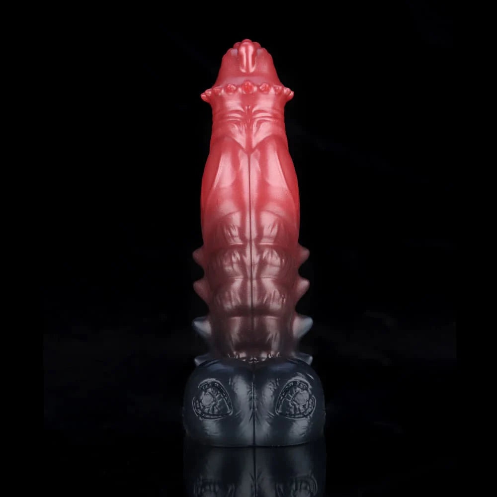 Spiny Orange Black Fantasy Dildo-Knot Dildo