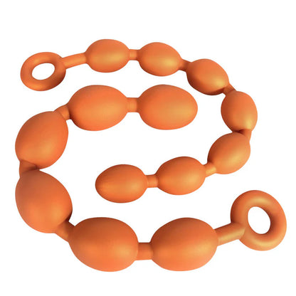 Silicone Anal Beads - 3 Sizes Anal Balls - Anal Chain with a Pull Ring