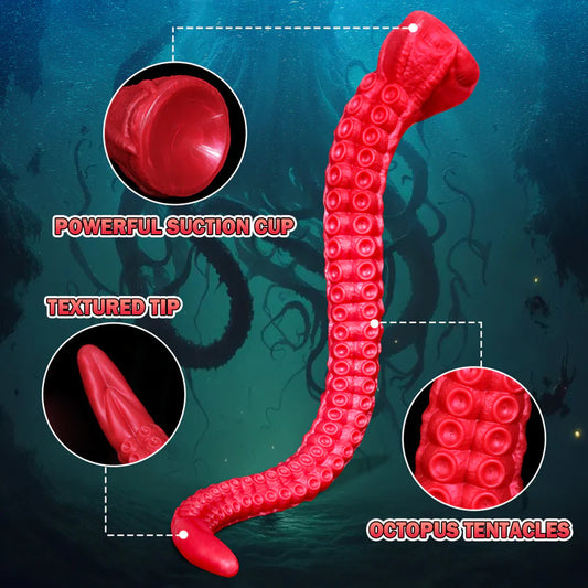 Fantasy Dildo - Long Tentacle Dildo - Silicone Suction Cup Dildo
