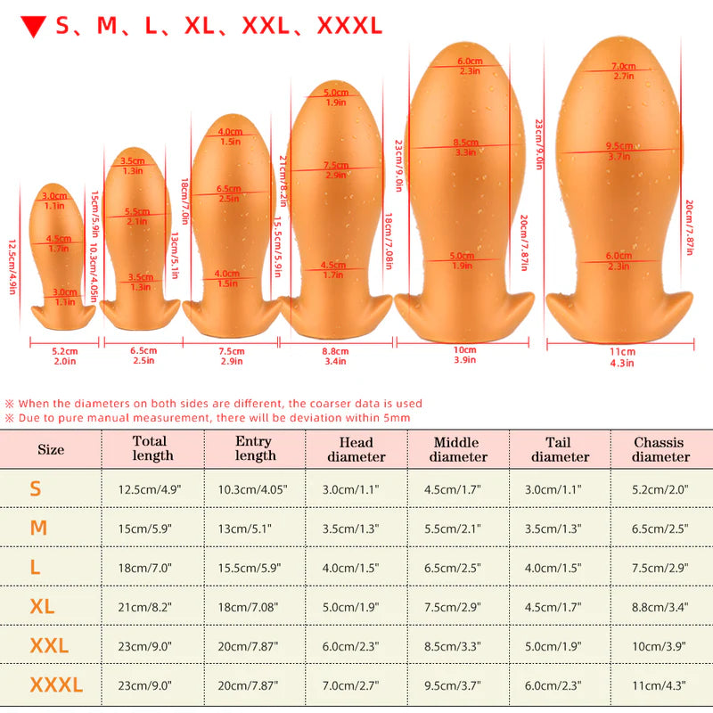 Silicone Butt Plug - Anal Toy - Anal Trainers in Different Sizes