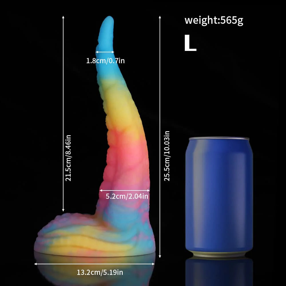 Octopus -Tail -Blue- Yellow- Purple- Dildo